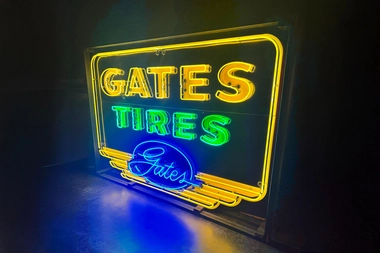 MarketPlace: RELAUNCH COLLECTION: Gates Tire 9' Single Sided Porcelain ...