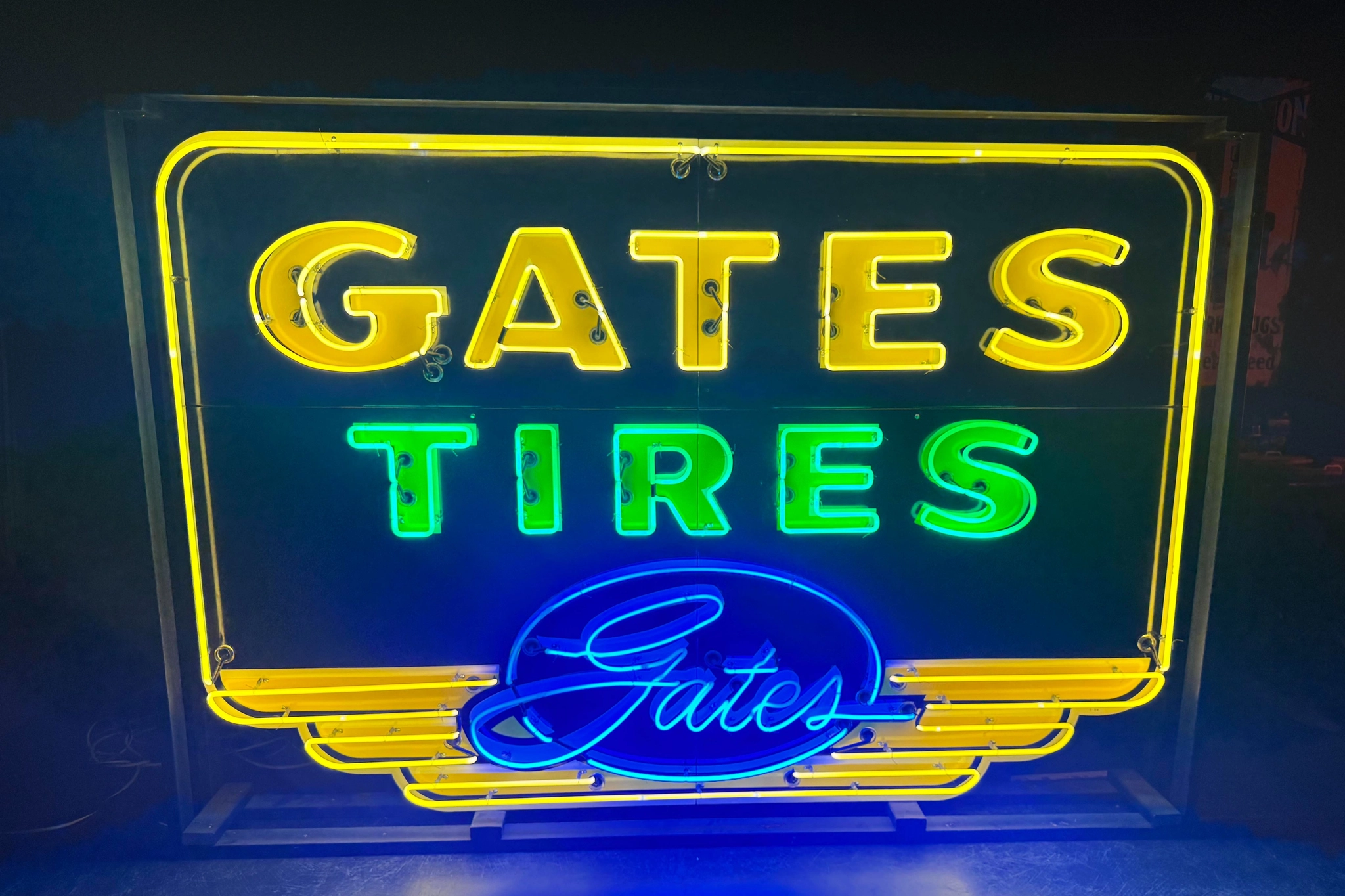 MarketPlace: RELAUNCH COLLECTION: Gates Tire 9' Single Sided Porcelain ...
