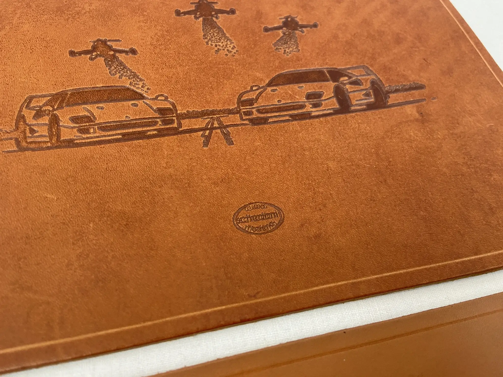 No Reserve Ferrari Club Italia Leather Commemorative Plaques By