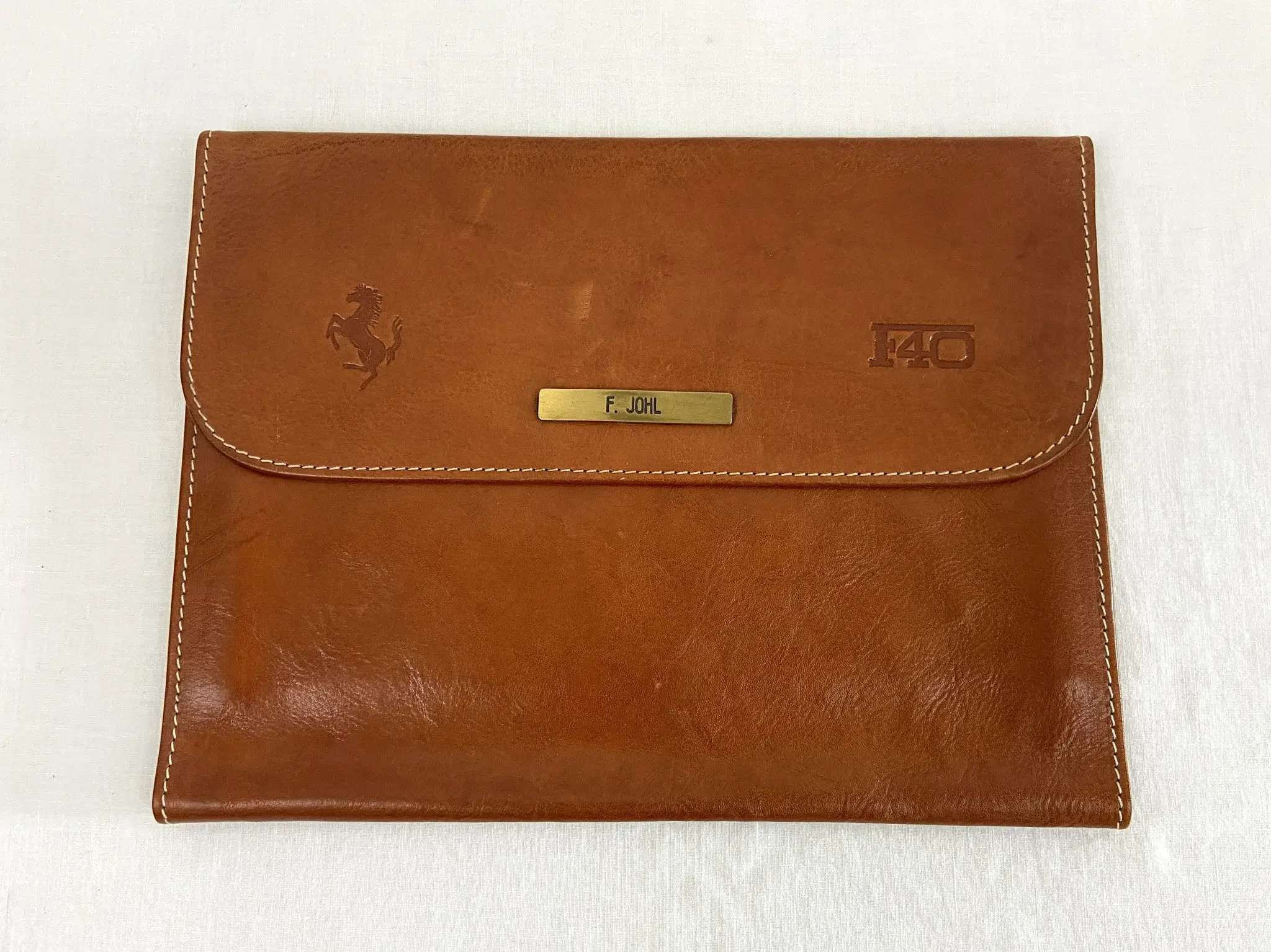 MP: Schedoni Ferrari F40 Leather Document Pouch | PCARMARKET