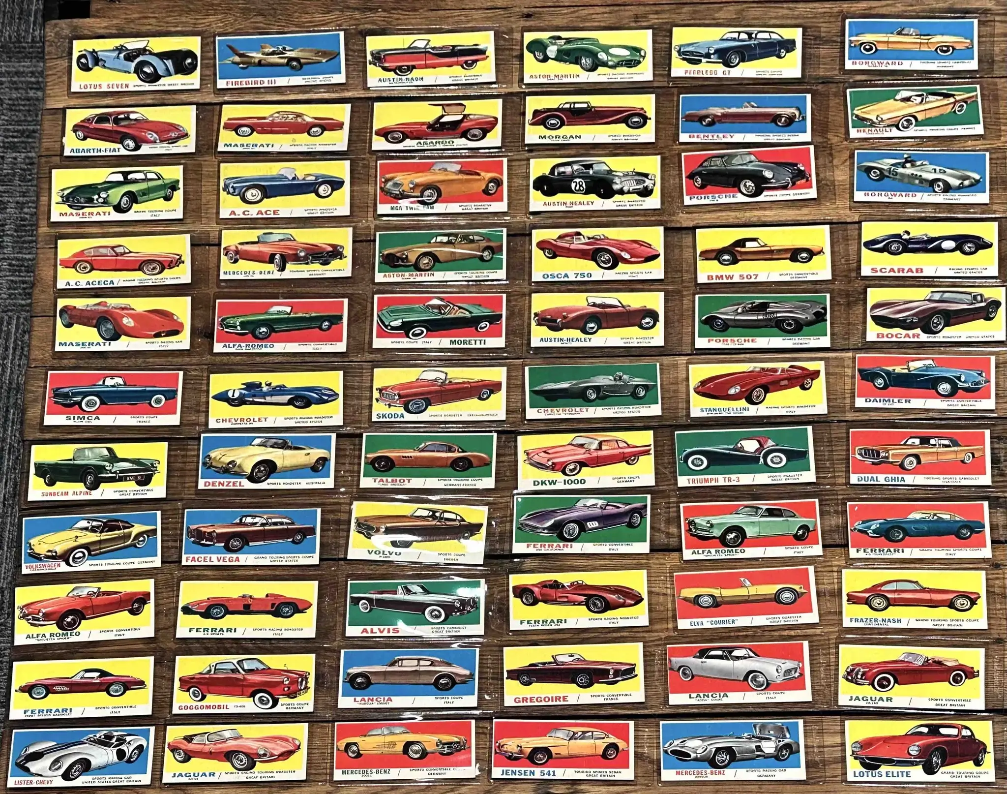 MP: 1961 Topps Sports Cars Trading Cards Complete Collection (66 Cards ...