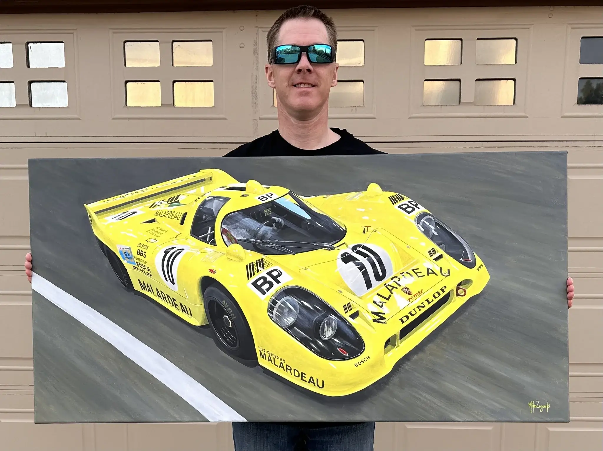 Original Painting of the Kremer Porsche 917 K81 by Mike Zagorski