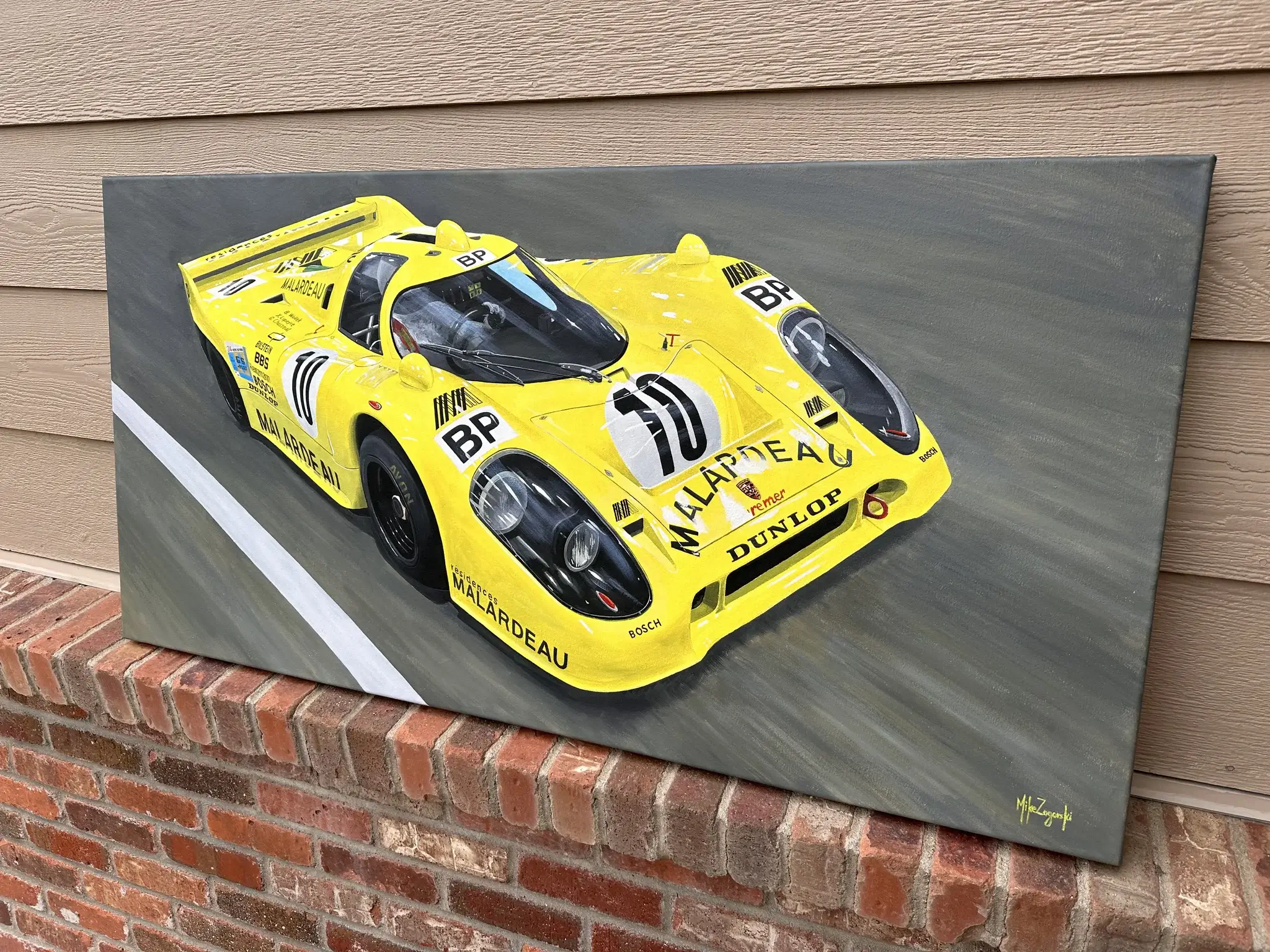 Original Painting of the Kremer Porsche 917 K81 by Mike Zagorski