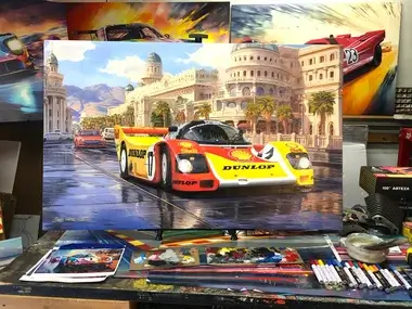 No Reserve "Porsche Dunlop/Shell 962 #17" by Greg Stirling | PCARMARKET