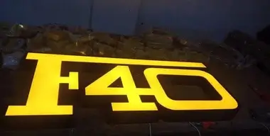 No Reserve Illuminated Ferrari F40 Style Sign | PCARMARKET