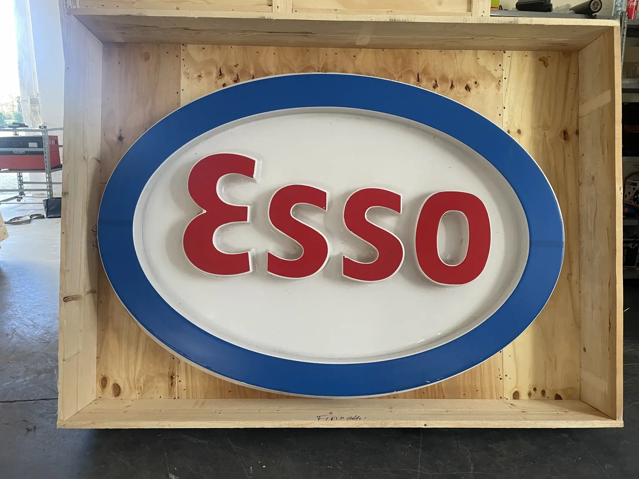 No Reserve Illuminated Esso Sign | PCARMARKET