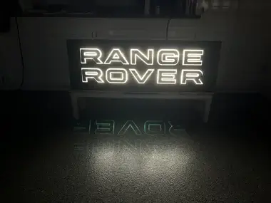 No Reserve Illuminated Land Rover-Range Rover Dealership Sign | PCARMARKET