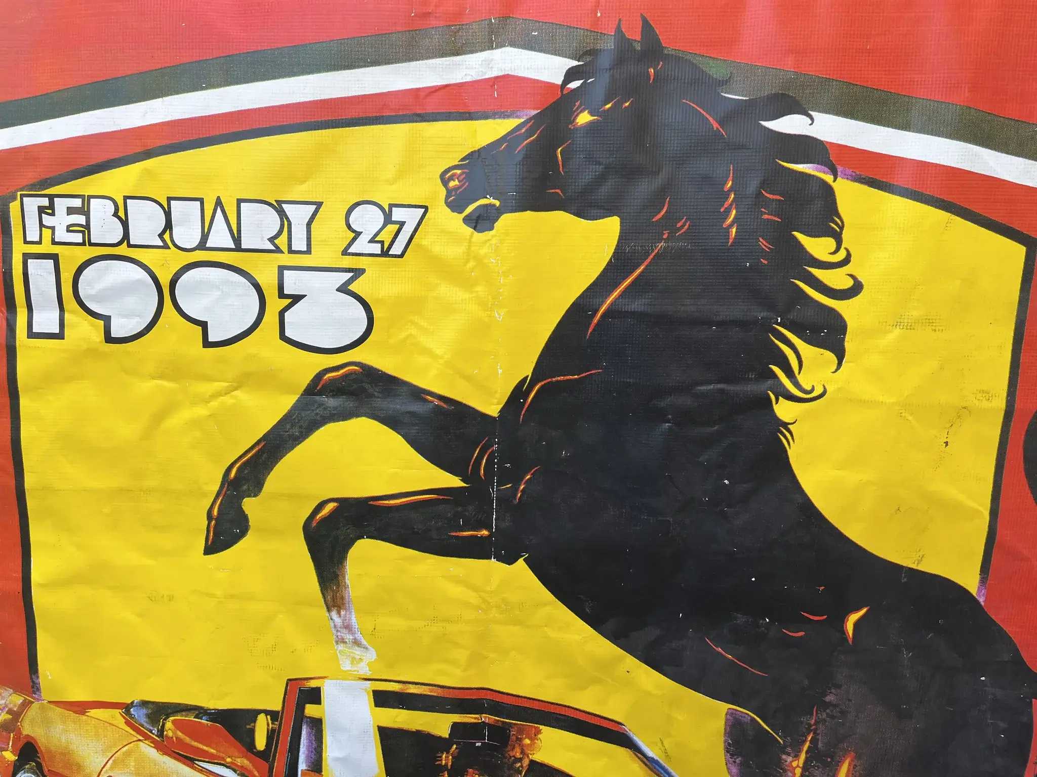 1993 Rodeo Drive Original Double Sided Ferrari F348 Vinyl Banner