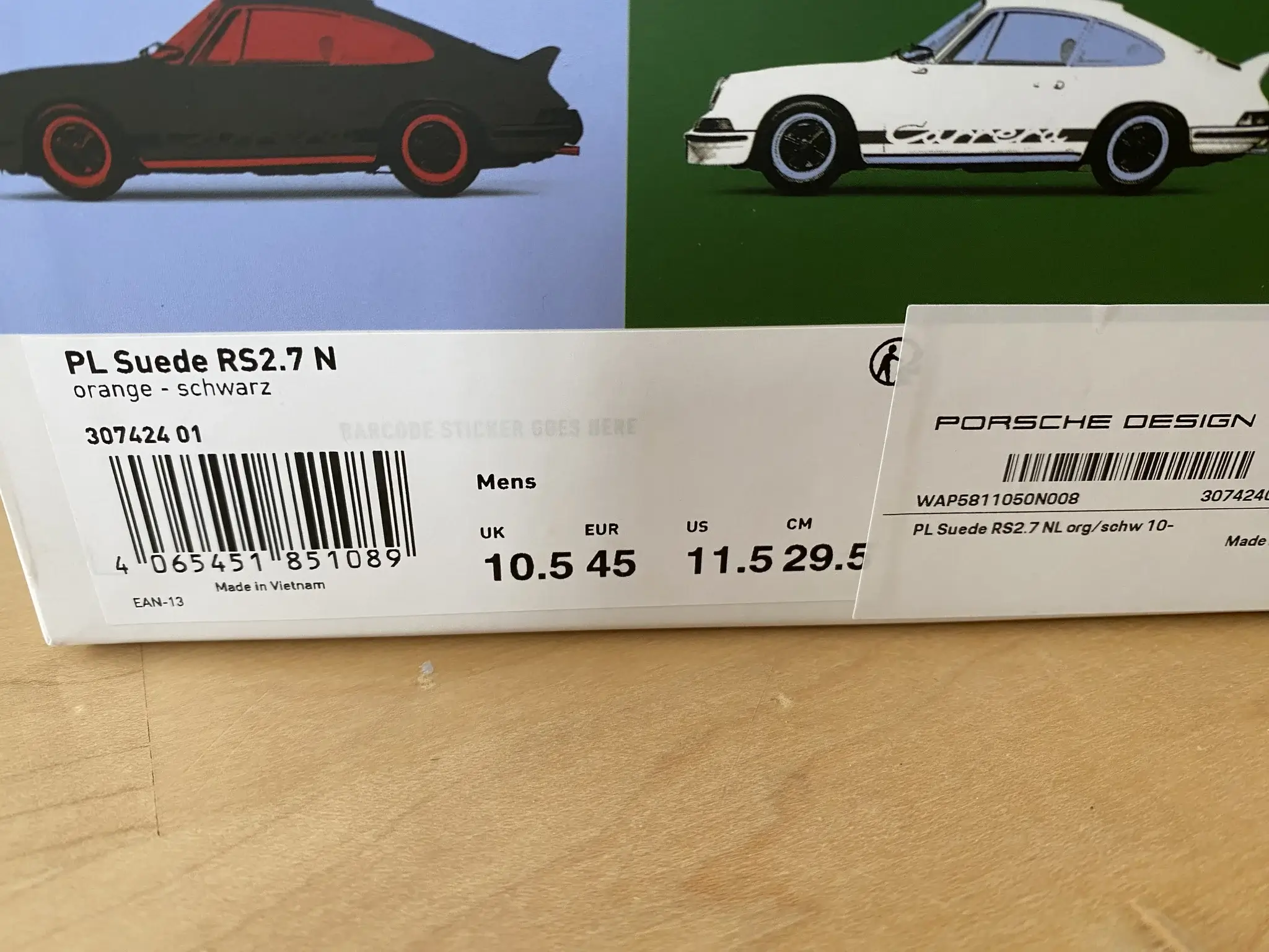 No Reserve Porsche Carrera RS Puma Shoes 1/500 | PCARMARKET