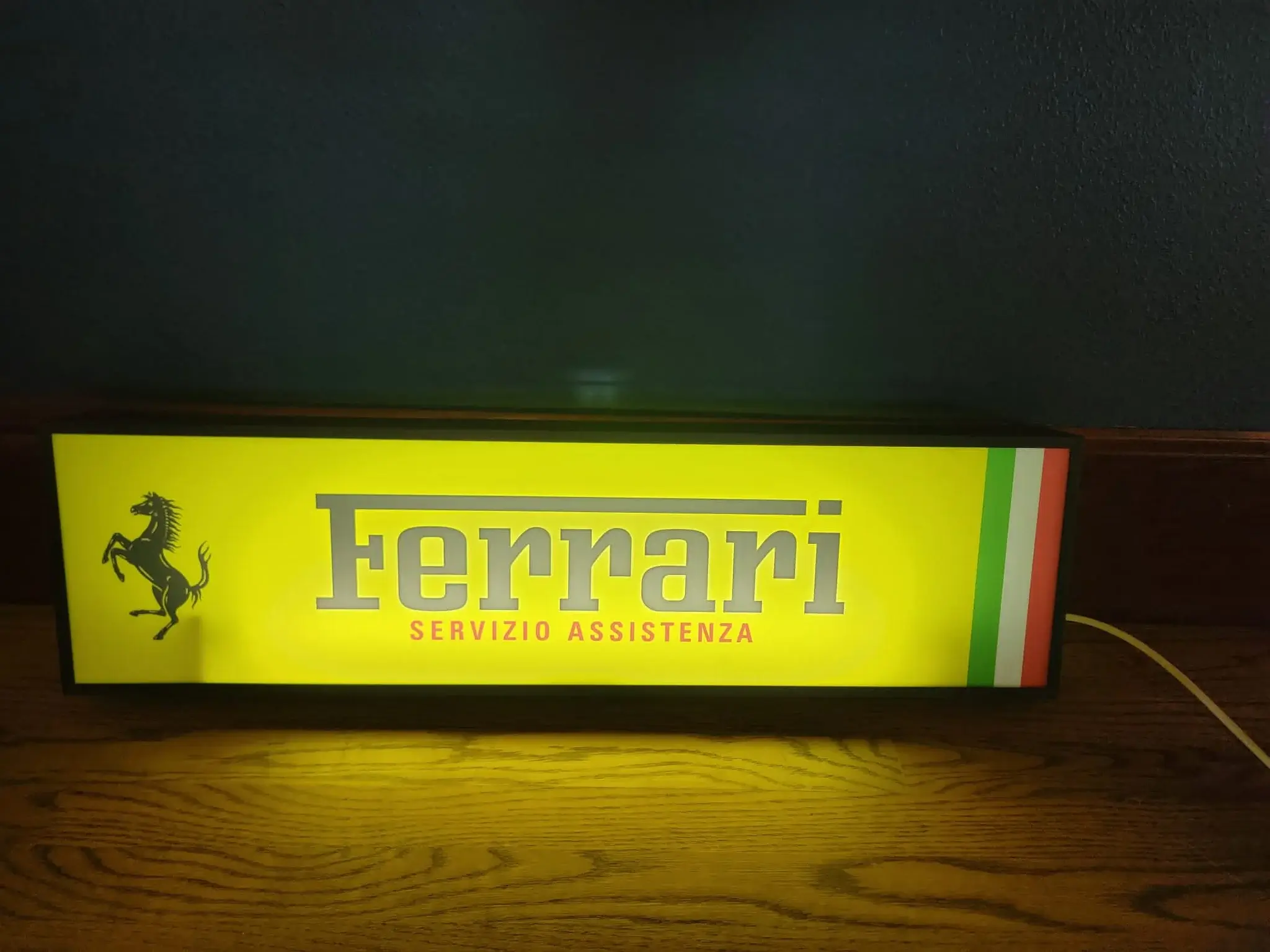 No Reserve Double Sided Illuminated Ferrari Service Sign | PCARMARKET
