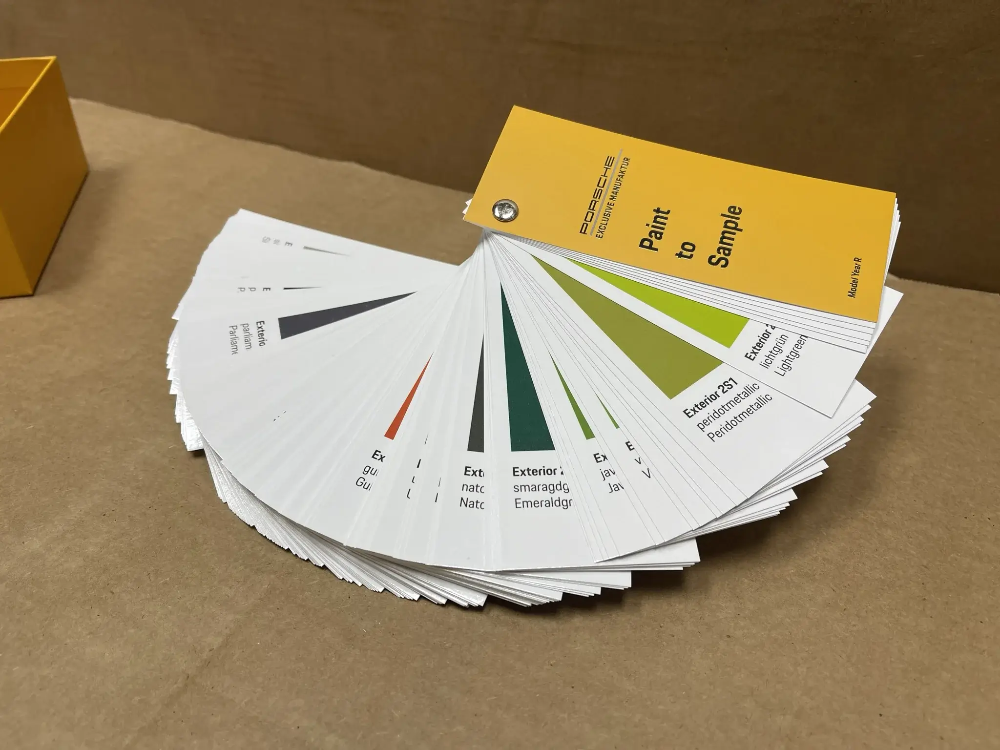 No Reserve Porsche Manufaktur Paint to Sample Set | PCARMARKET