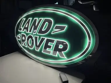 No Reserve Illuminated Land Rover Monument Sign | PCARMARKET