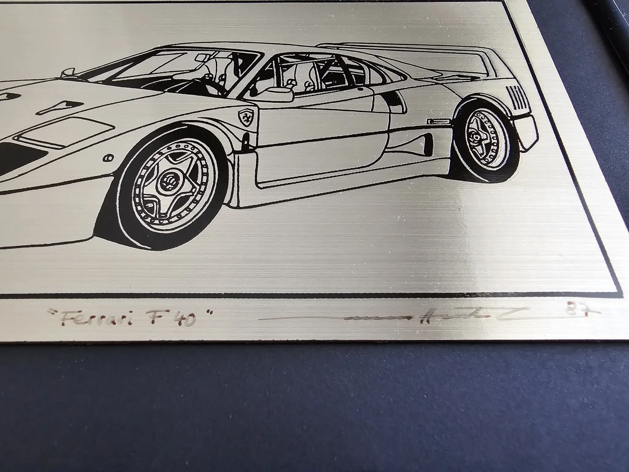 No Reserve Ferrari F40 Art by Andreas Hentrich 426/600 | PCARMARKET