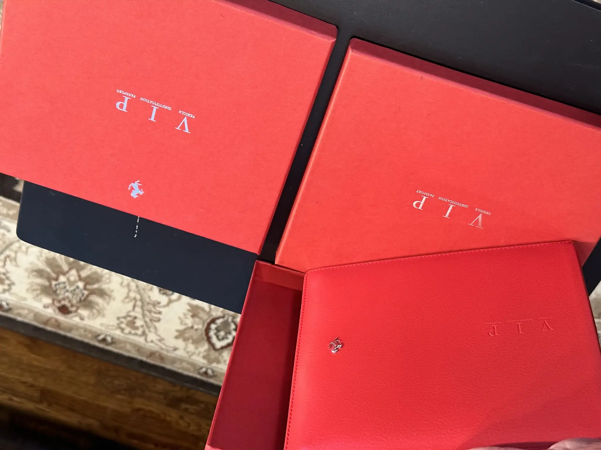 No Reserve Ferrari VIP Passports, brochures, and classic color