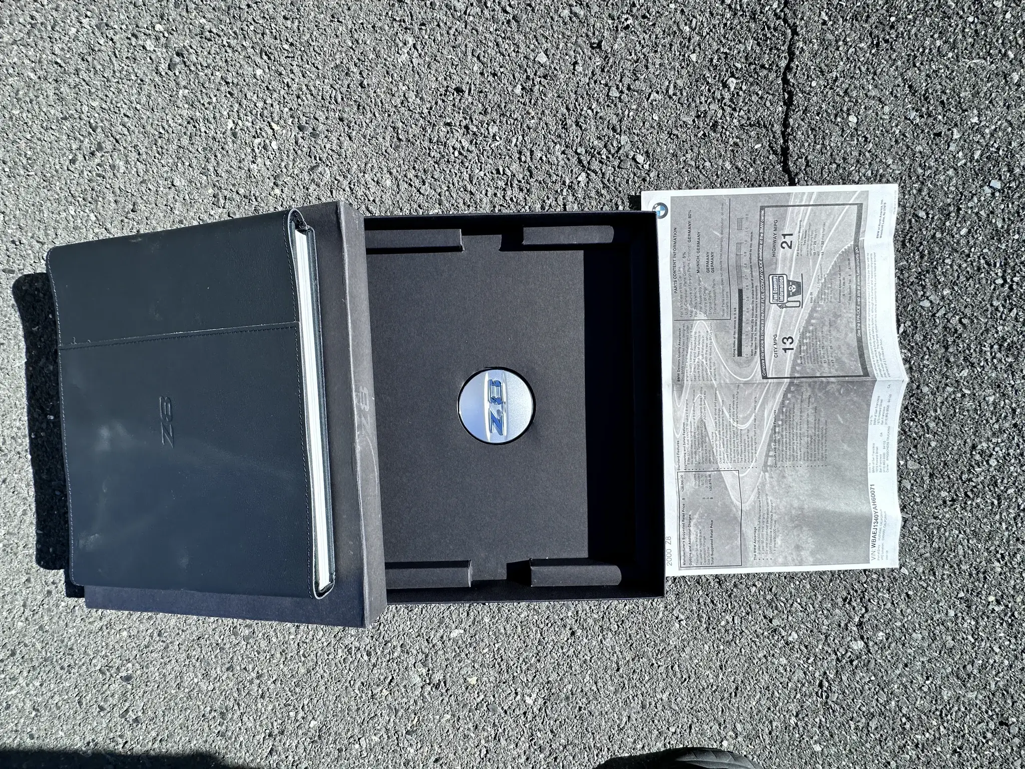 BMW Z8 Memorabilia, Accessories, Owners Manuals and Launch Kit