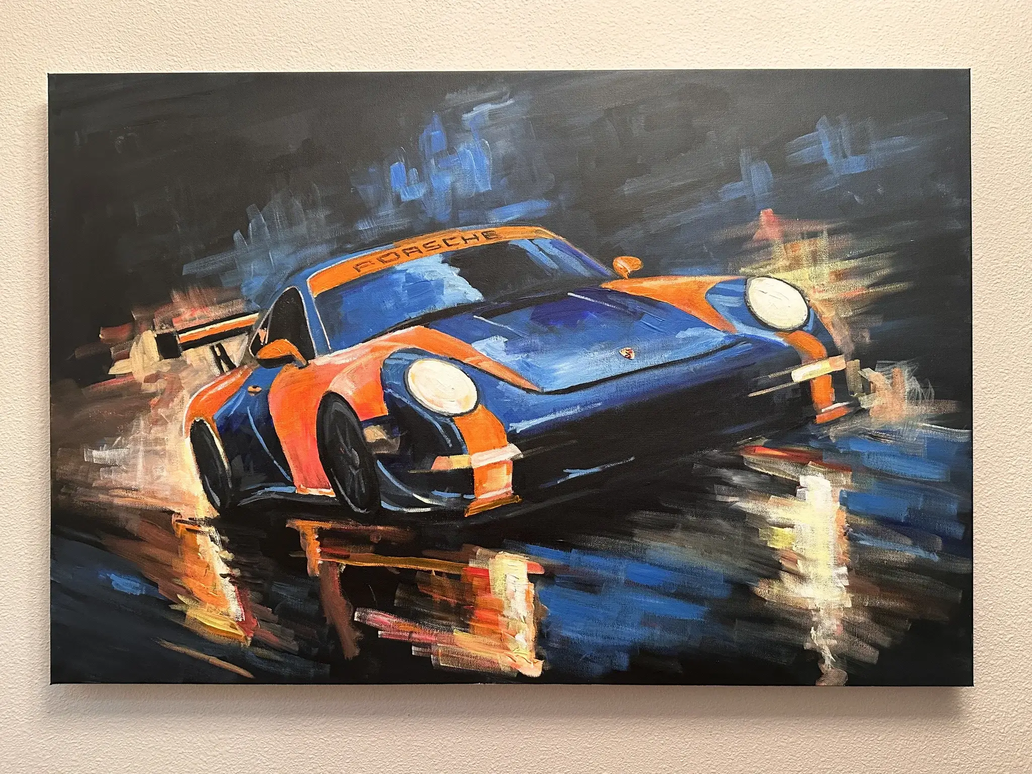 アート・デザイン・音楽 Julio Bittencourt PRESTES MAIA 911 No Reserve Impressionist Style Porsche 911 Painting | PCARMARKET