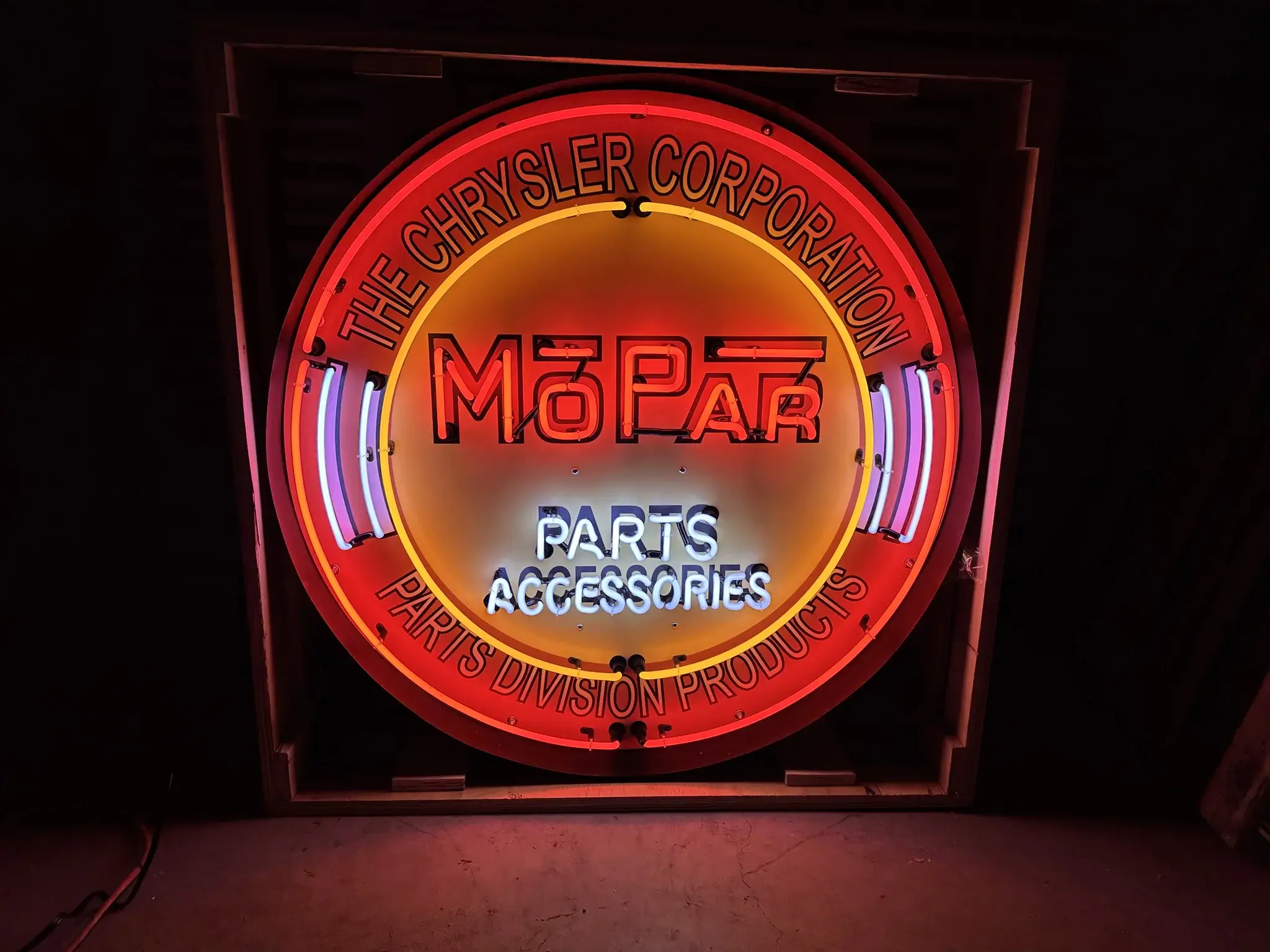 MP: Neon Mopar Parts and Accessories Sign | PCARMARKET