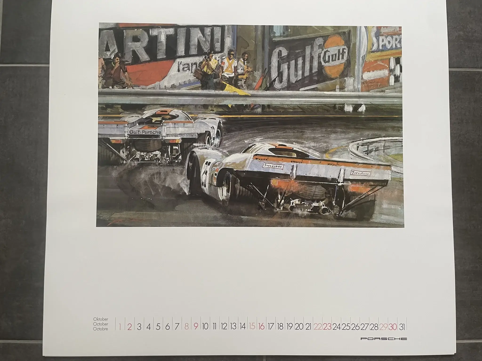 MP: Walter Gotschke 1988 Porsche Calender and Framed Prints