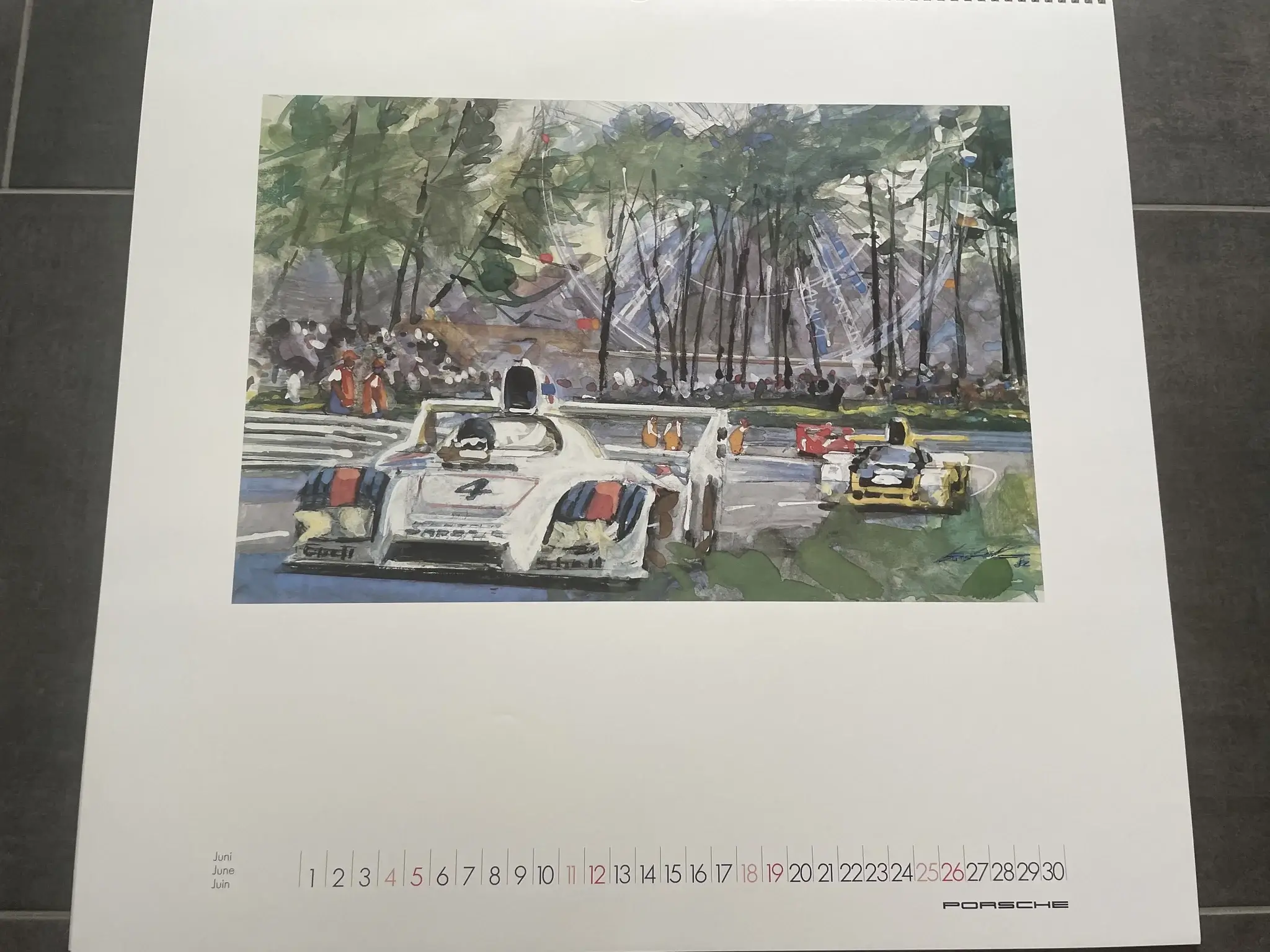MP: Walter Gotschke 1988 Porsche Calender and Framed Prints
