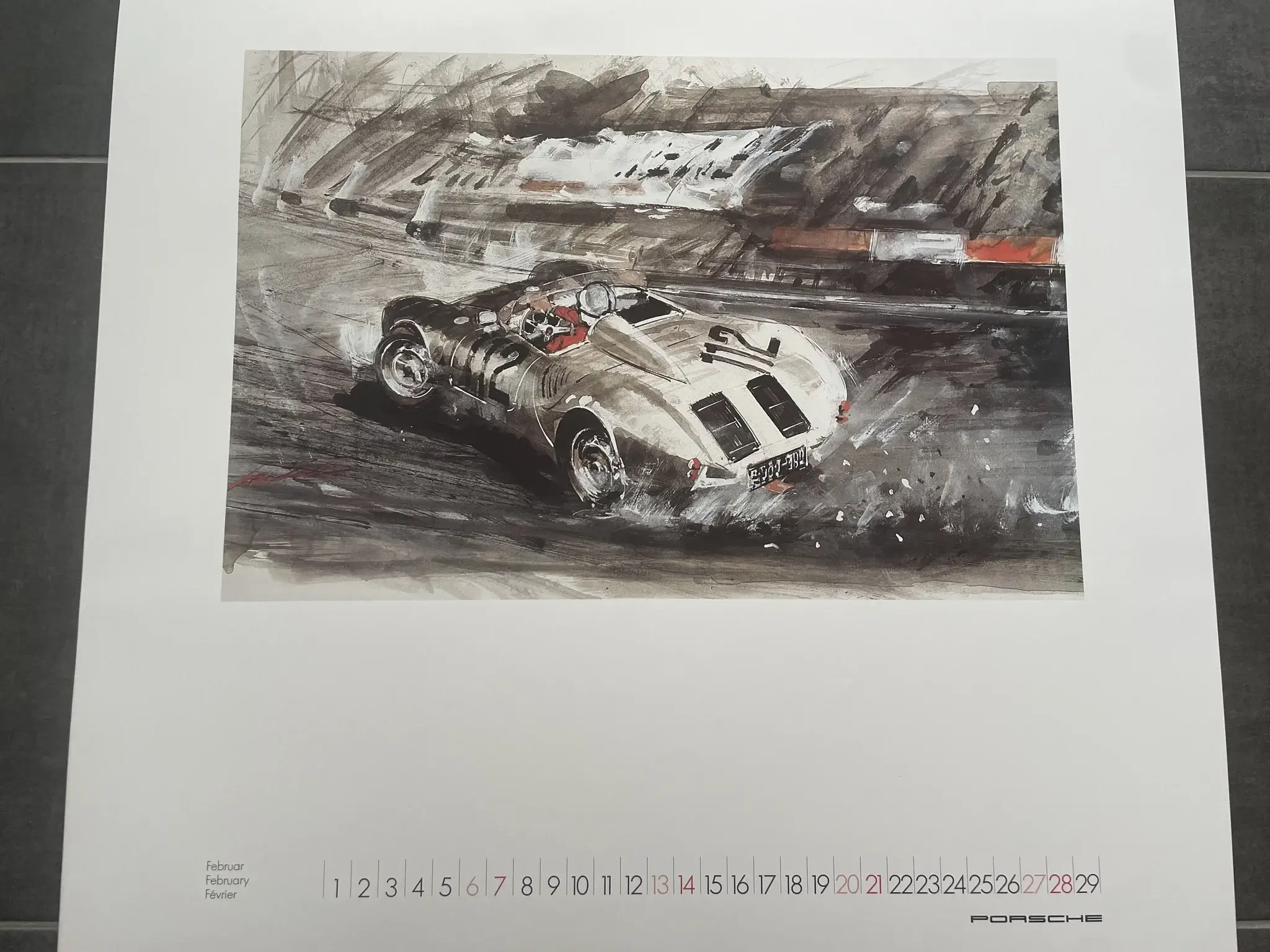 MP: Walter Gotschke 1988 Porsche Calender and Framed Prints