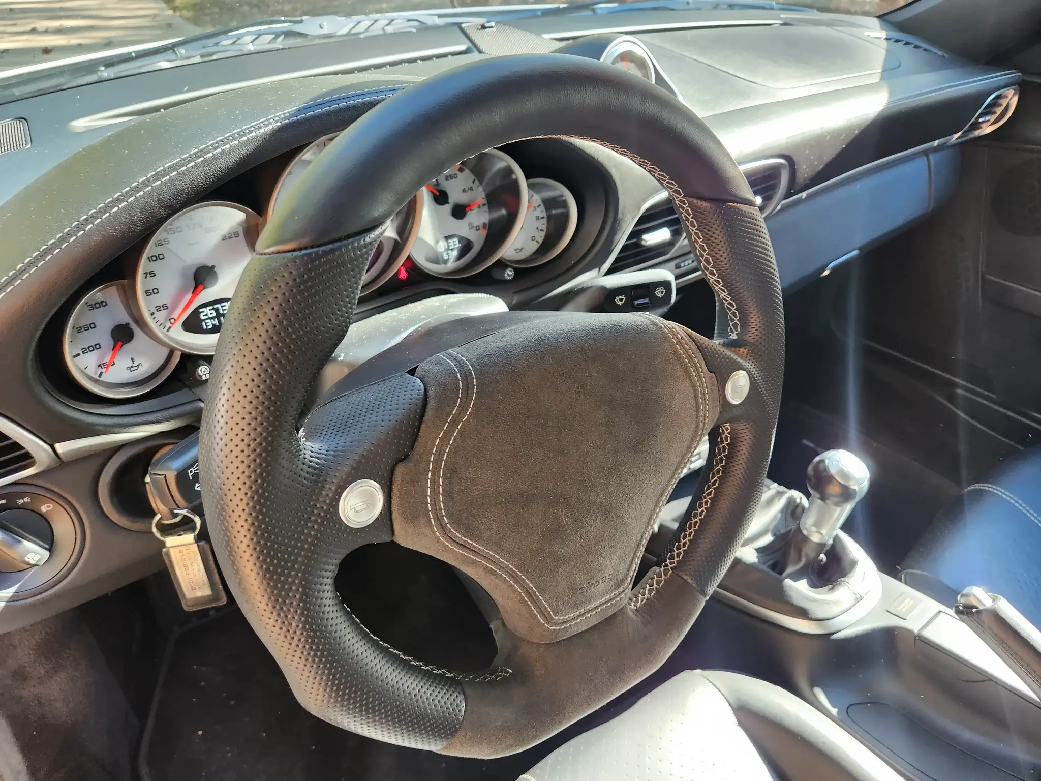 ATIWE Leather/Alcantara Steering Wheel | PCARMARKET