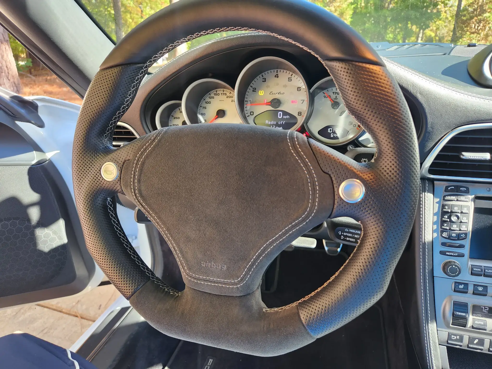 ATIWE Leather/Alcantara Steering Wheel | PCARMARKET