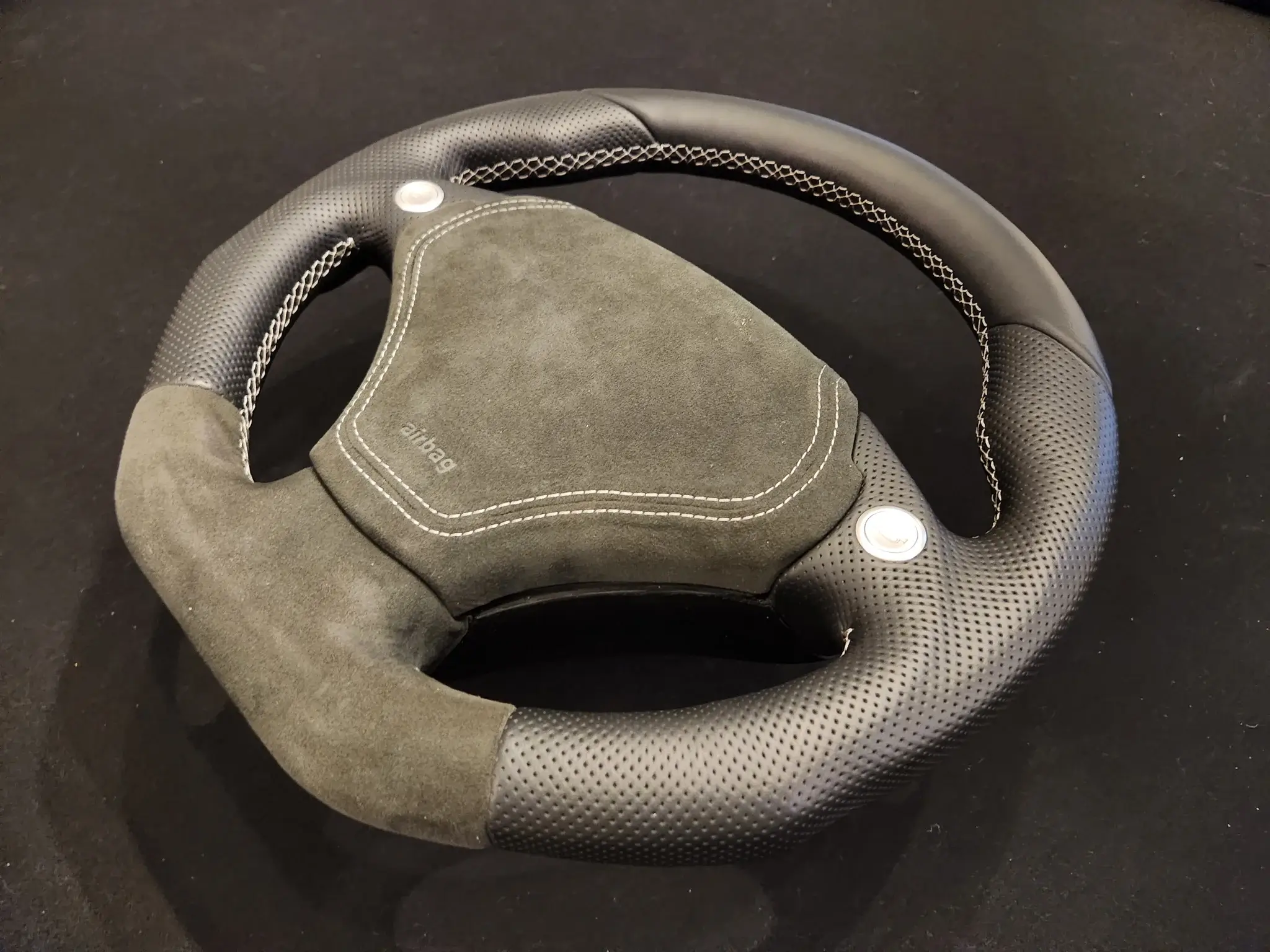 ATIWE Leather/Alcantara Steering Wheel | PCARMARKET
