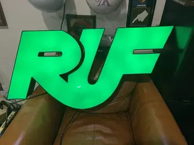 Pair Of Illuminated RUF Signs | PCARMARKET