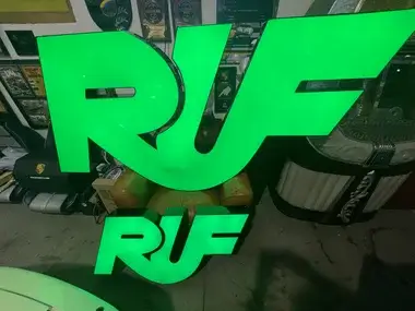Pair Of Illuminated RUF Signs | PCARMARKET