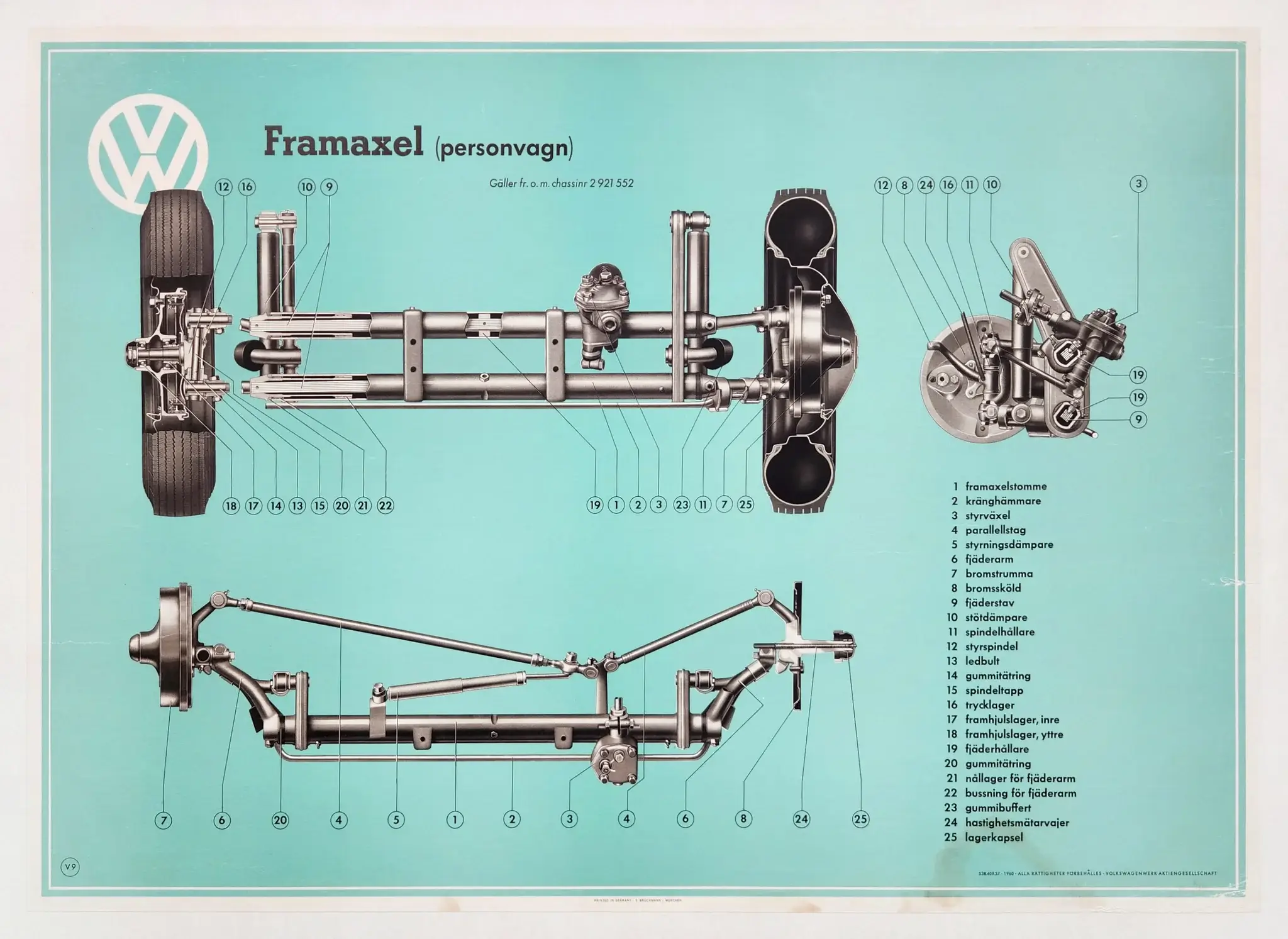MP: Original 1960s Volkswagen Technical Poster Collection (7