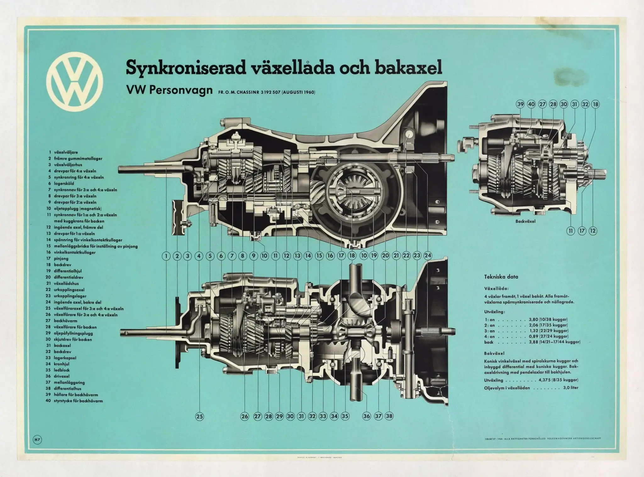 MP: Original 1960s Volkswagen Technical Poster Collection (7
