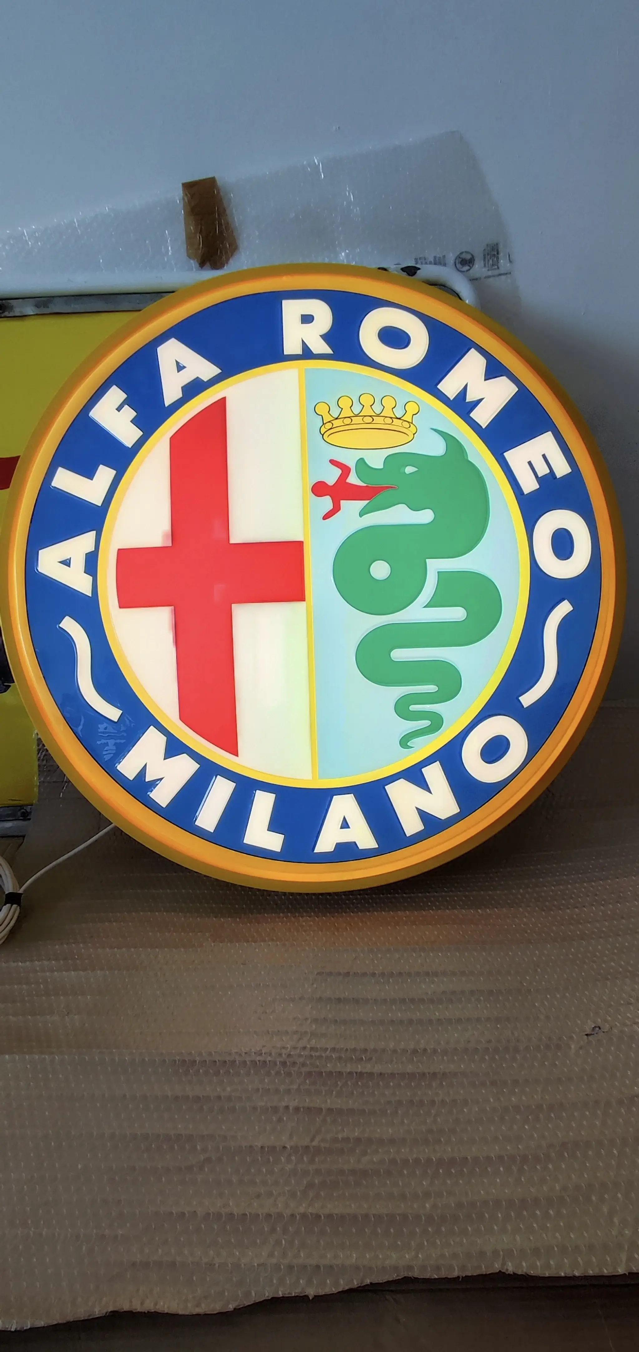 MP: Illuminated 1980s Alfa Romeo Sign | PCARMARKET