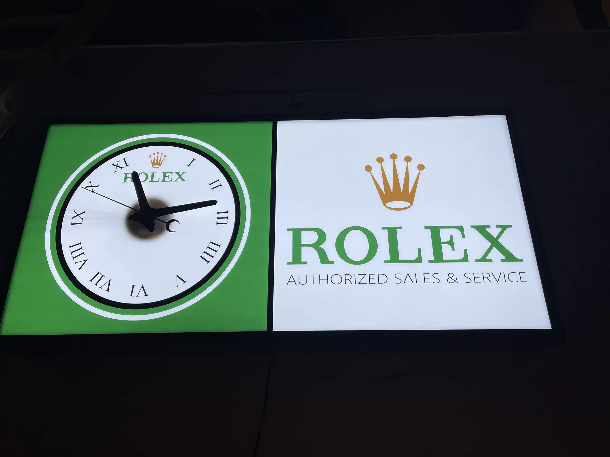 MP: Illuminated Rolex Sales & Service Clock | PCARMARKET