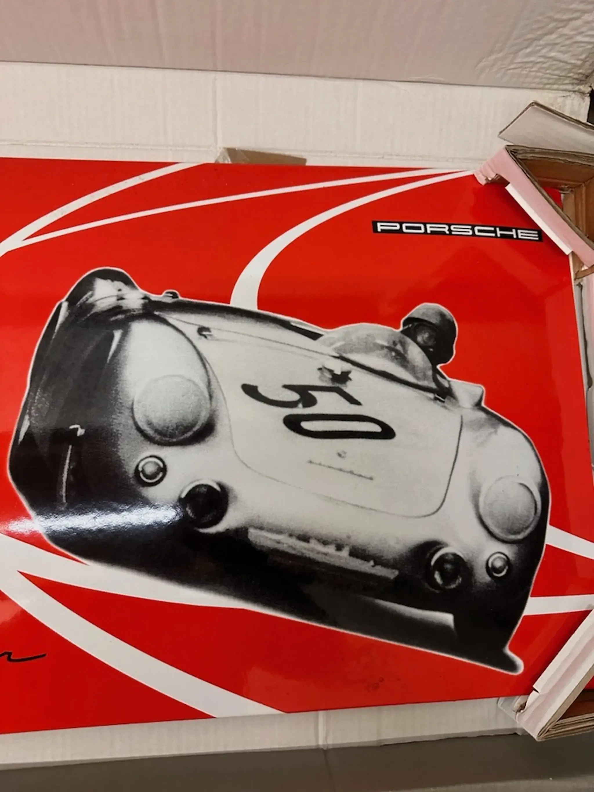 MP: Limited Edition Authentic Porsche 550 Spyder Enamel Sign