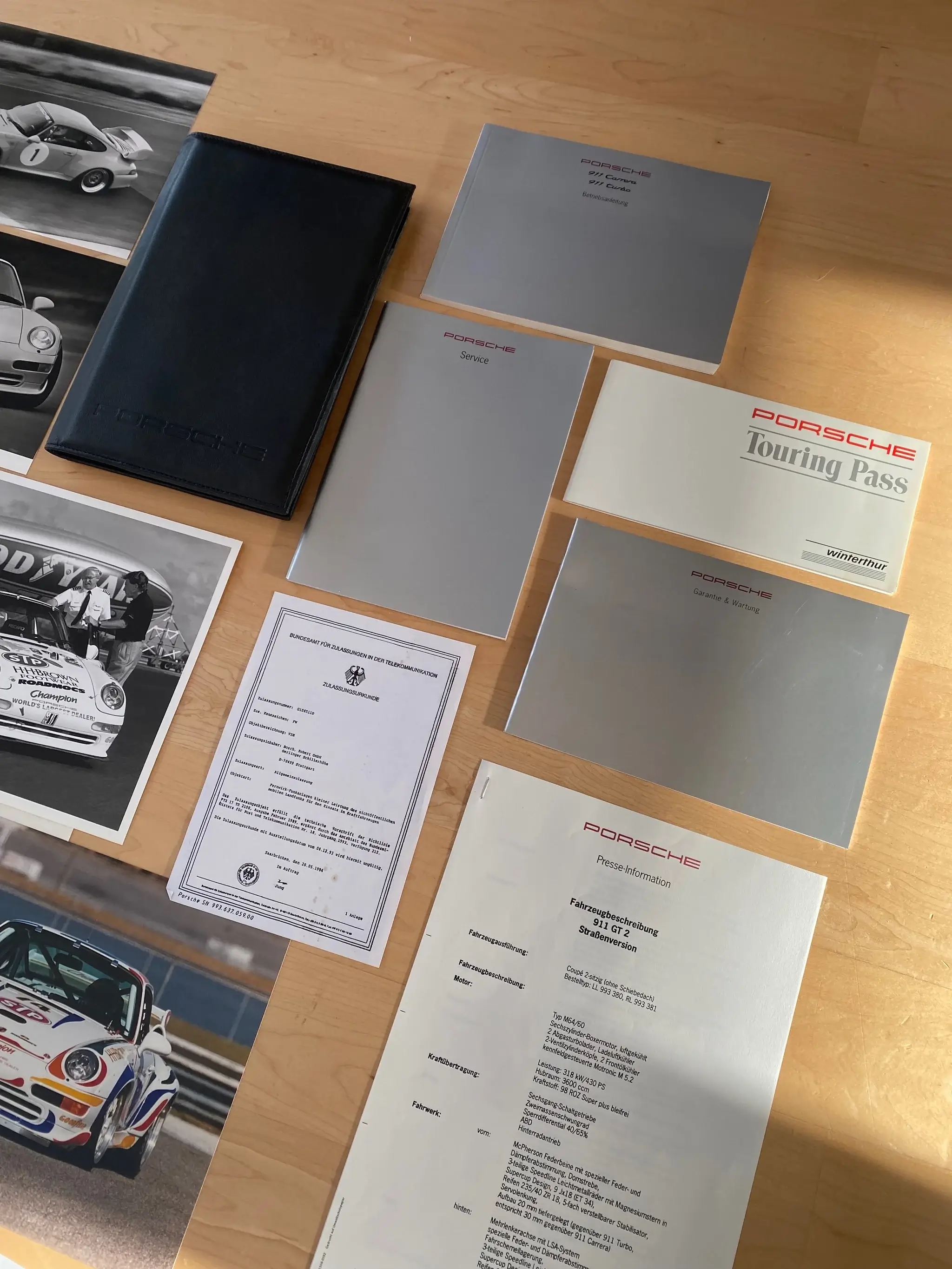 MP: Complete Original Porsche 993 GT2 Owners Manual & Press