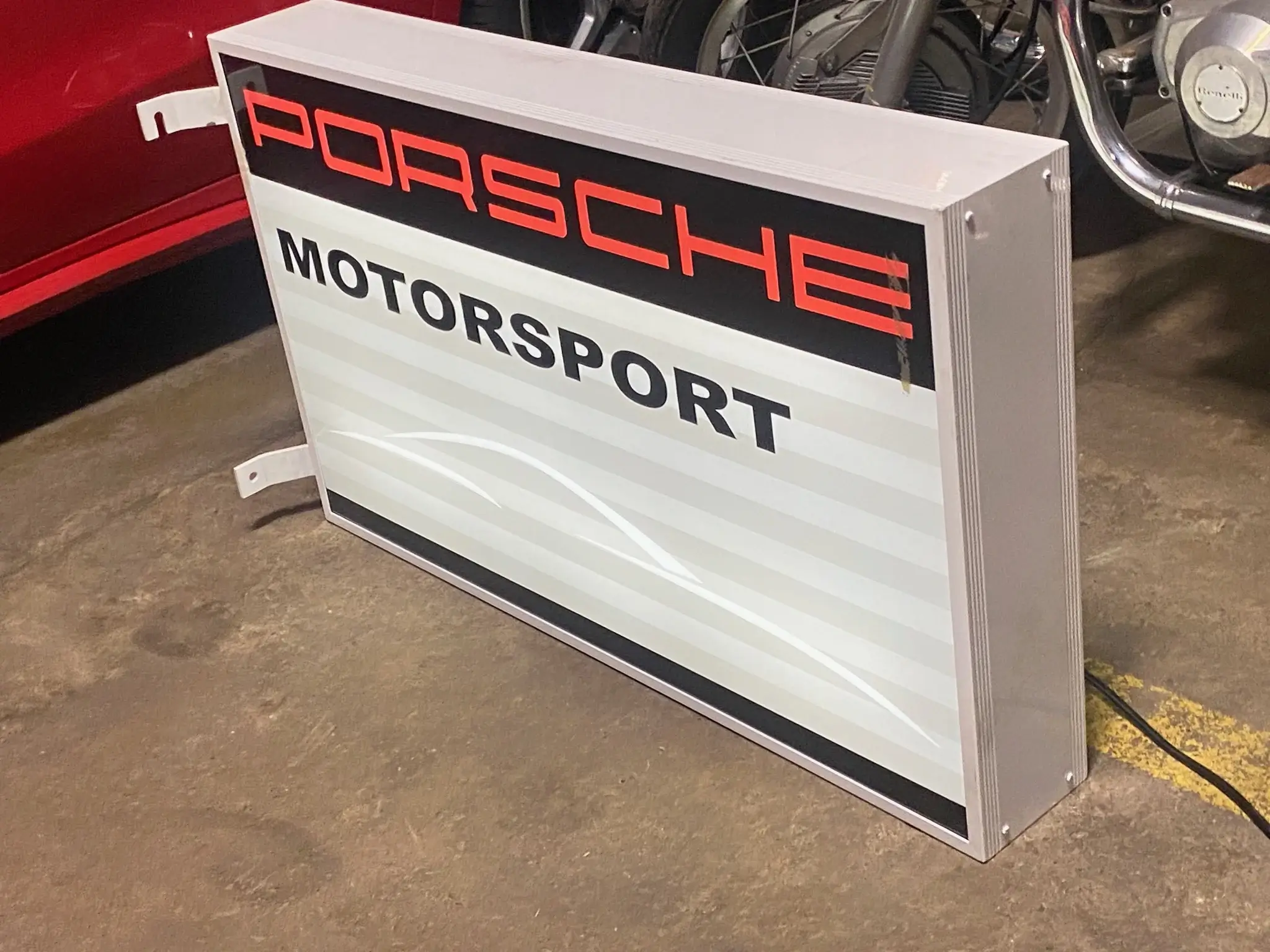 Authentic Illuminated Porsche Motorsport Sign | PCARMARKET