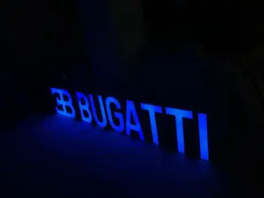 No Reserve Illuminated Bugatti Style Sign | PCARMARKET