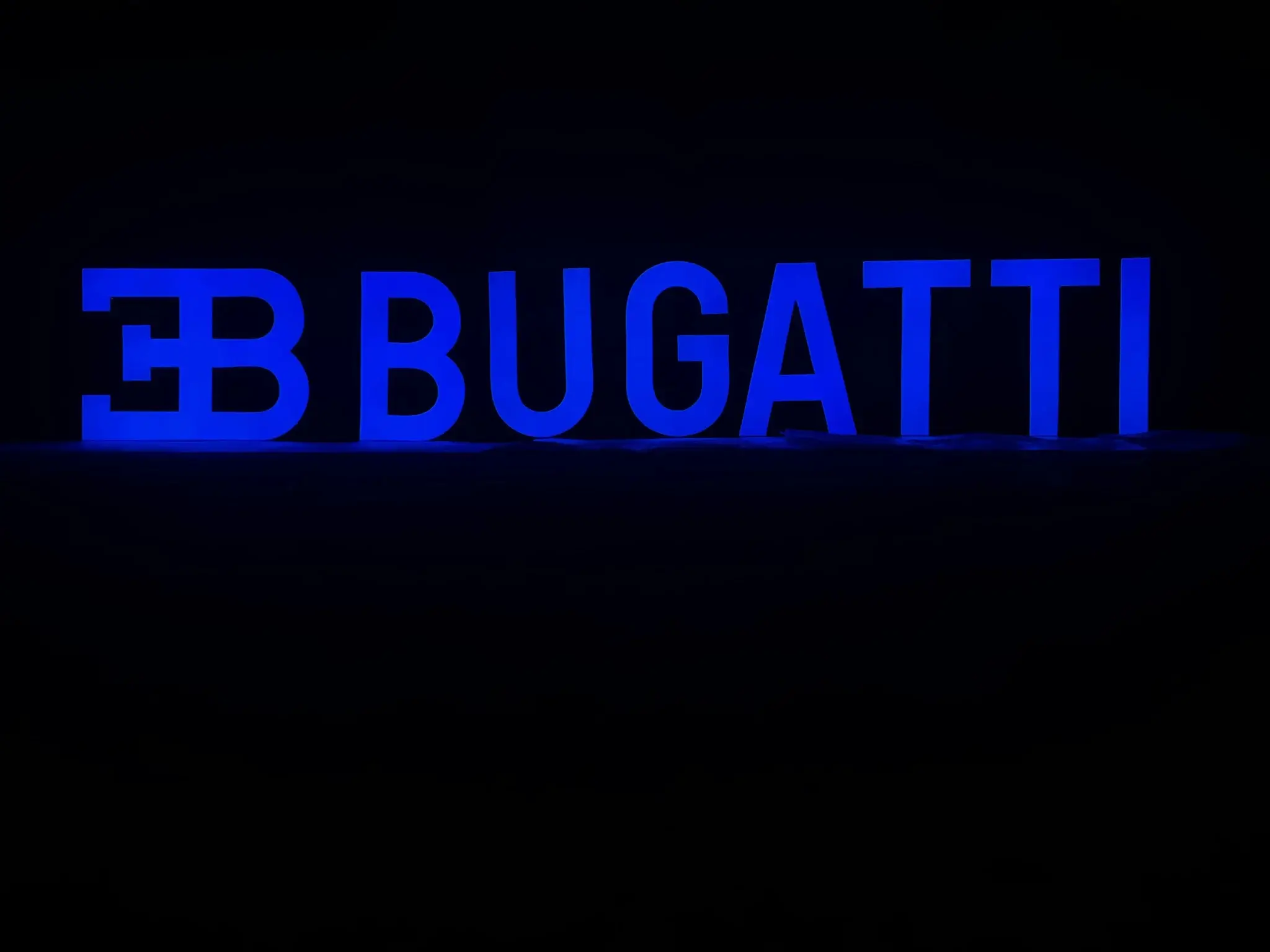 No Reserve Illuminated Bugatti Style Sign | PCARMARKET