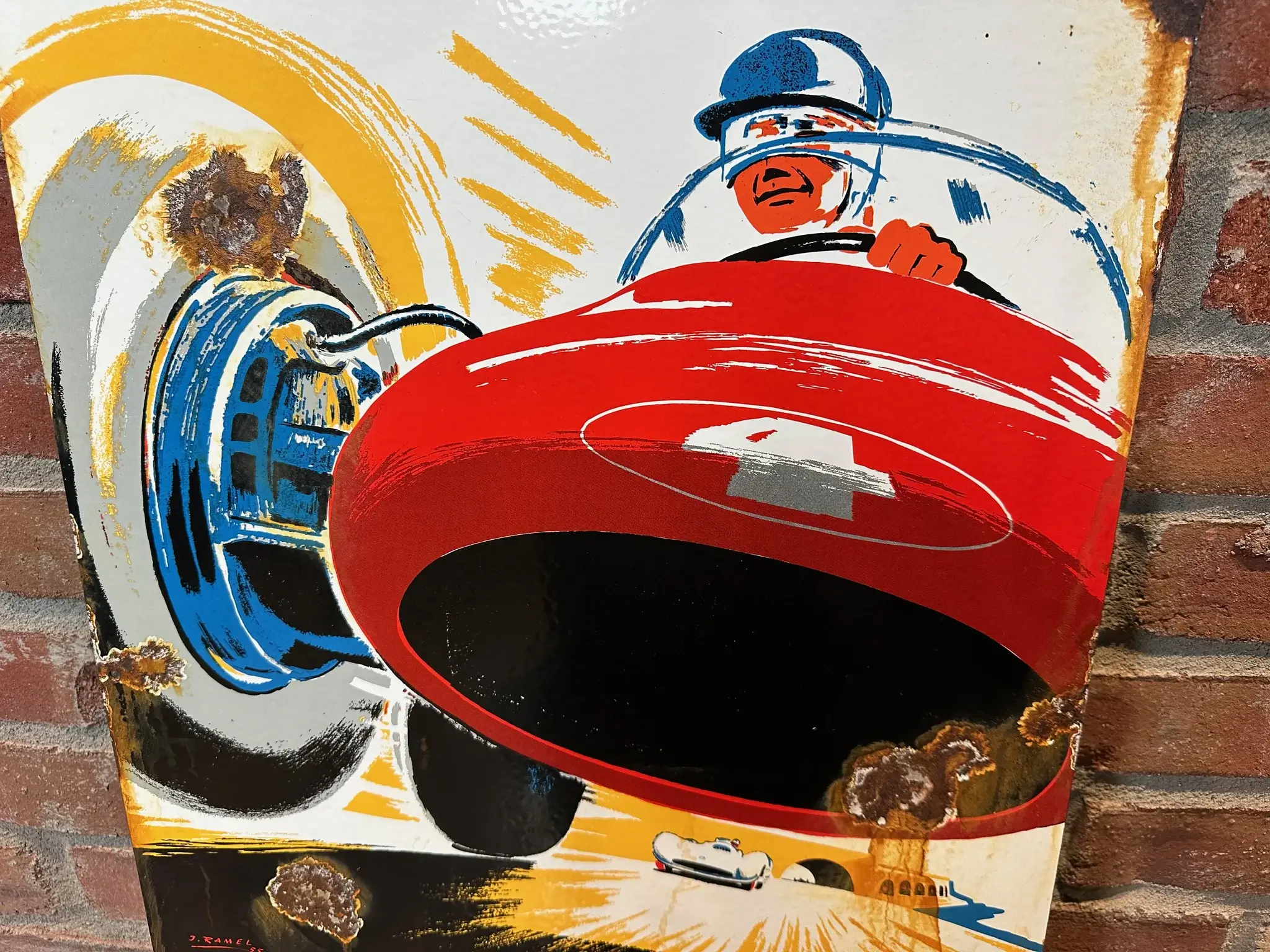 No Reserve 1955 Monaco Grand Prix Style Enamel Sign | PCARMARKET
