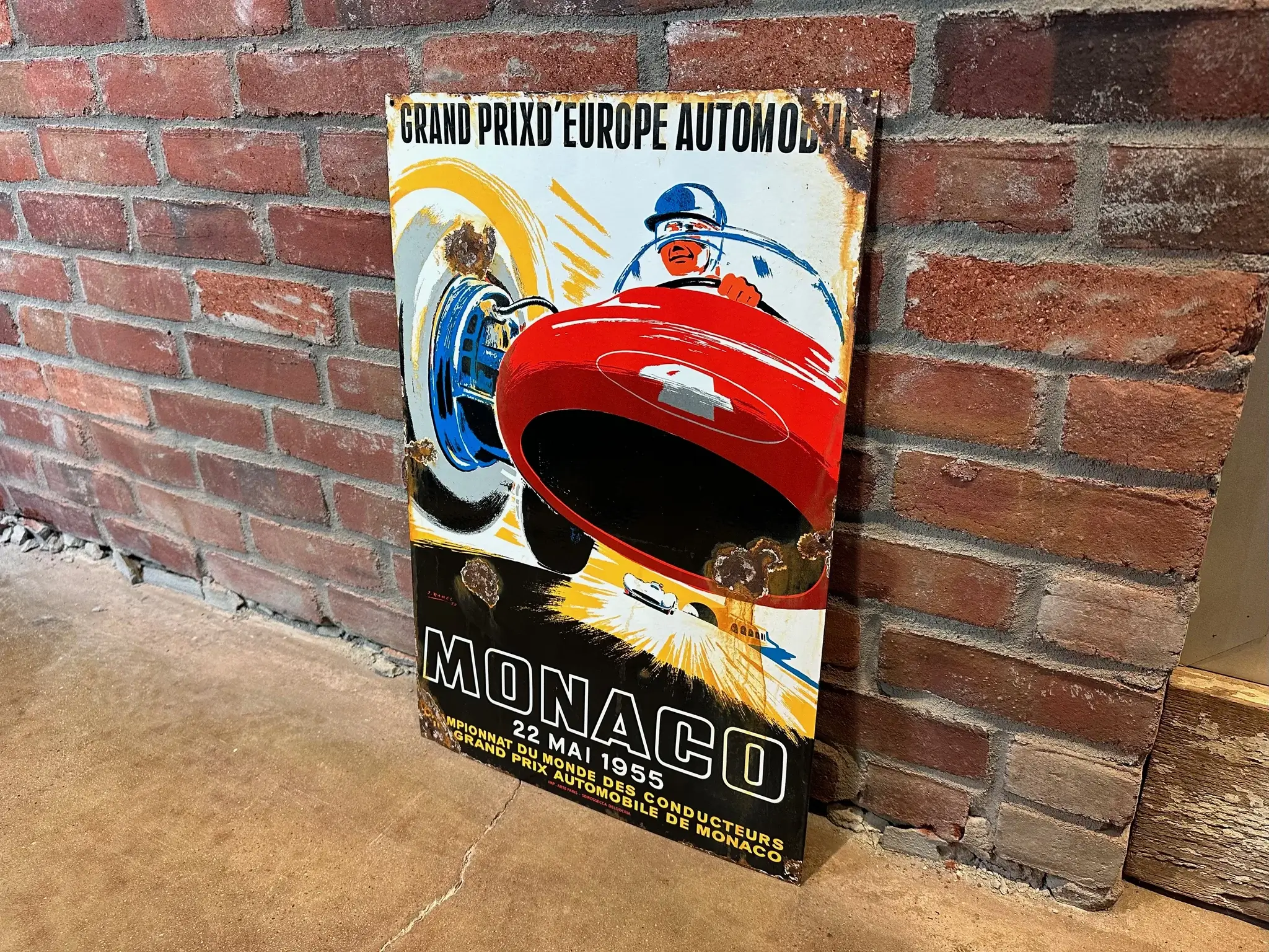 No Reserve 1955 Monaco Grand Prix Style Enamel Sign | PCARMARKET