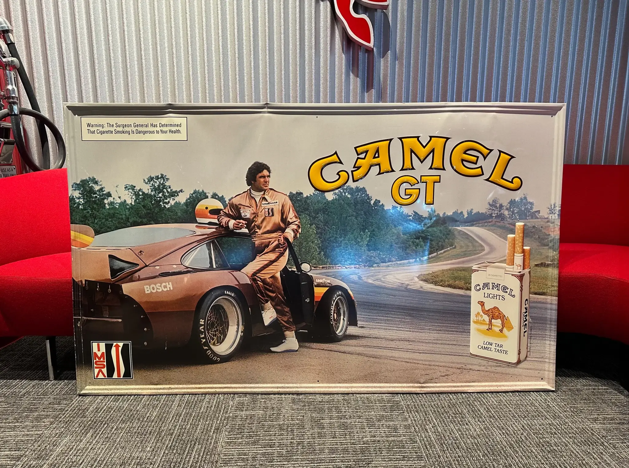 No Reserve Rare Barn Find IMSA Camel GT Porsche 935 Metal Sign (5' x 3')