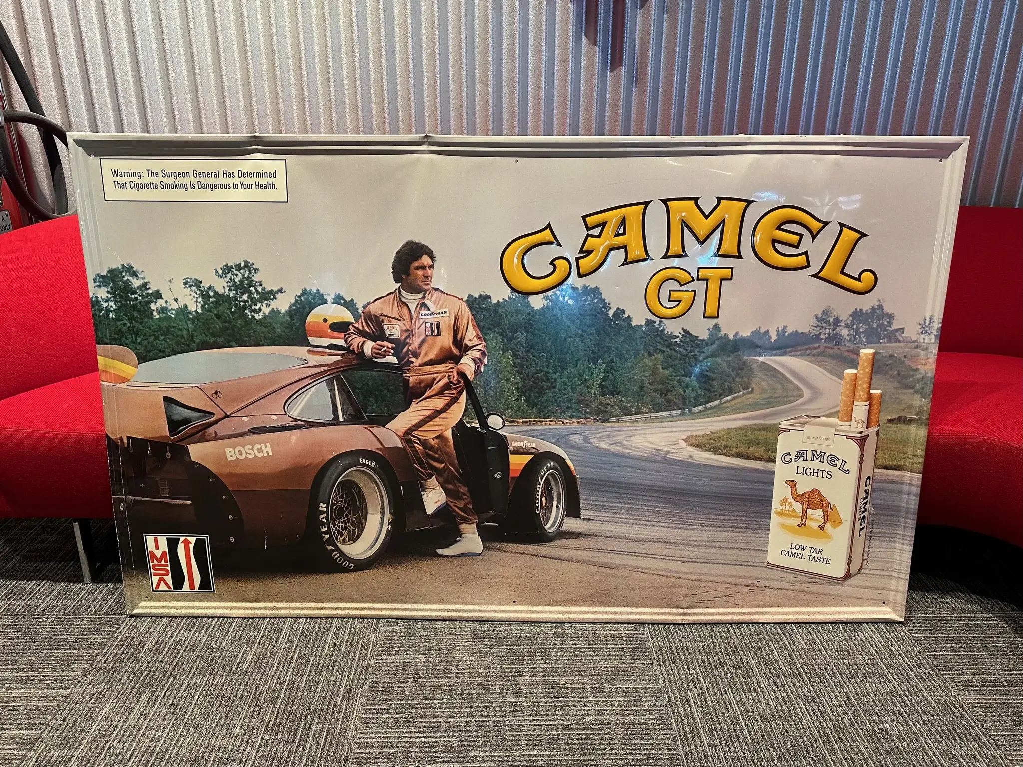 No Reserve Rare Barn Find IMSA Camel GT Porsche 935 Metal Sign (5