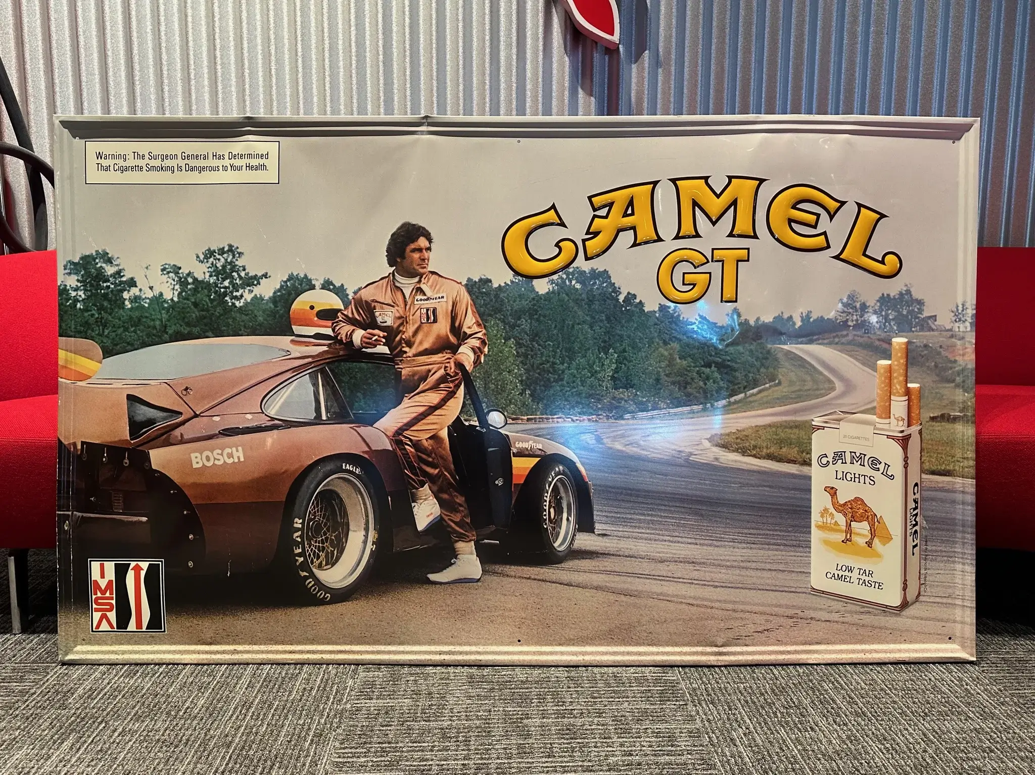 No Reserve Rare Barn Find IMSA Camel GT Porsche 935 Metal Sign (5