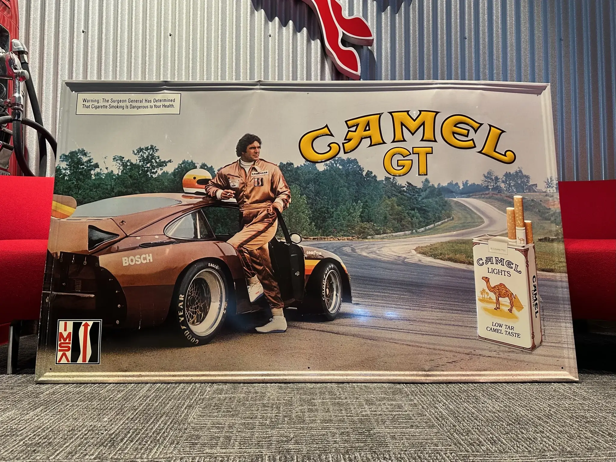 No Reserve Rare Barn Find IMSA Camel GT Porsche 935 Metal Sign (5