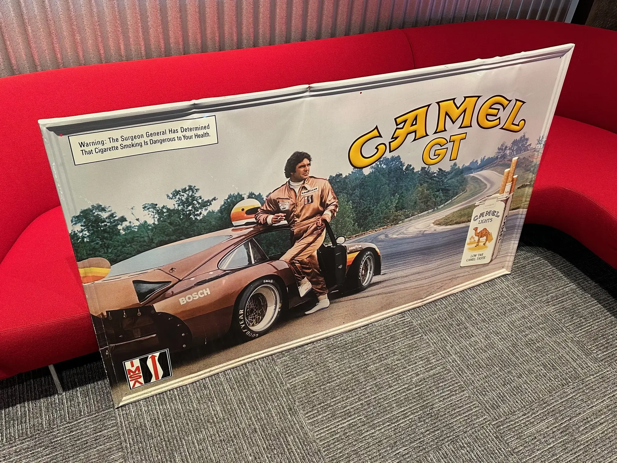 No Reserve Rare Barn Find IMSA Camel GT Porsche 935 Metal Sign (5