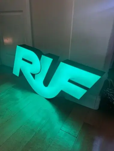 MP: Large Authentic Illuminated RUF Sign | PCARMARKET