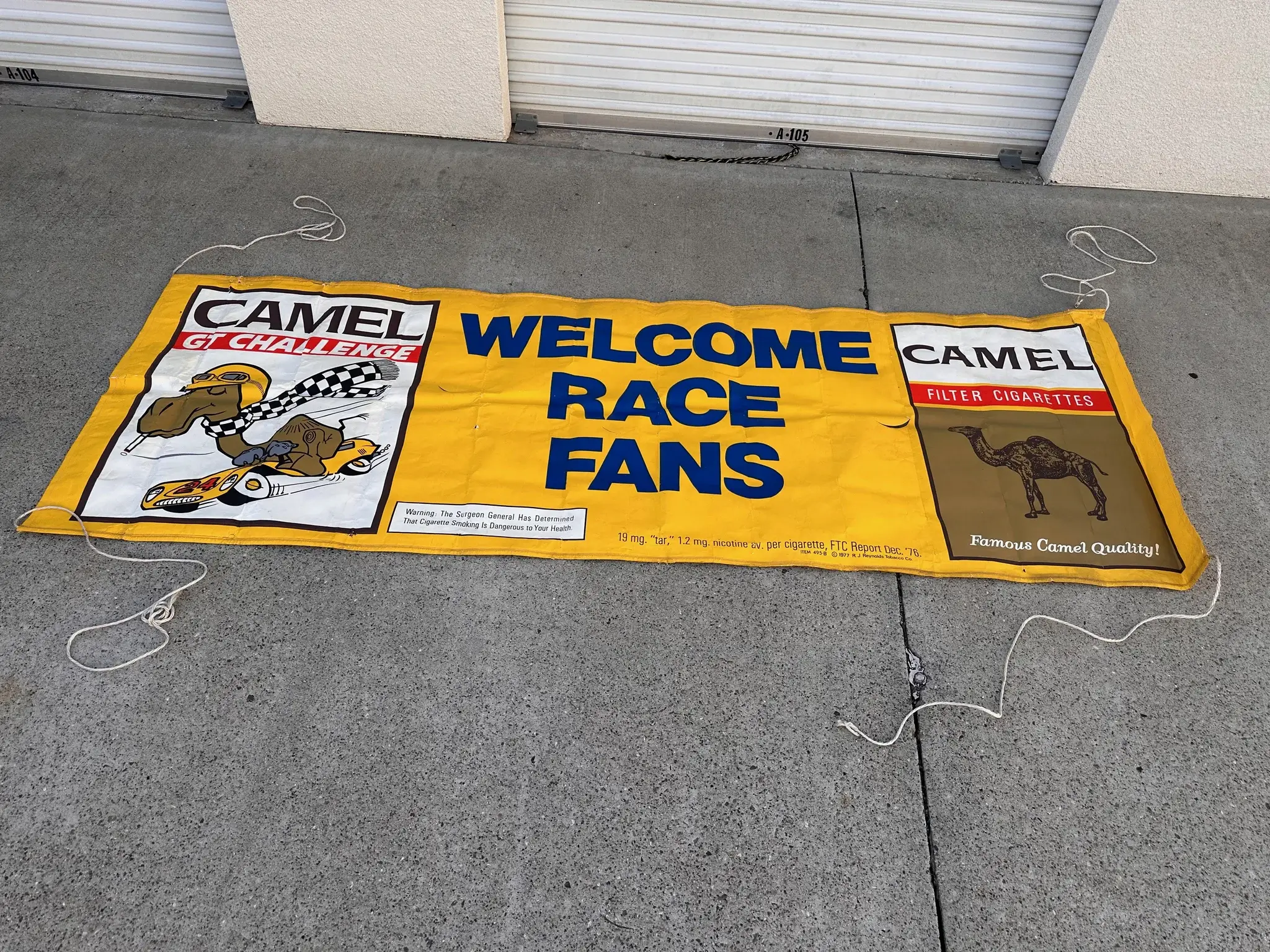 No Reserve 1977 Camel Cigarettes GT Challenge Banner | PCARMARKET