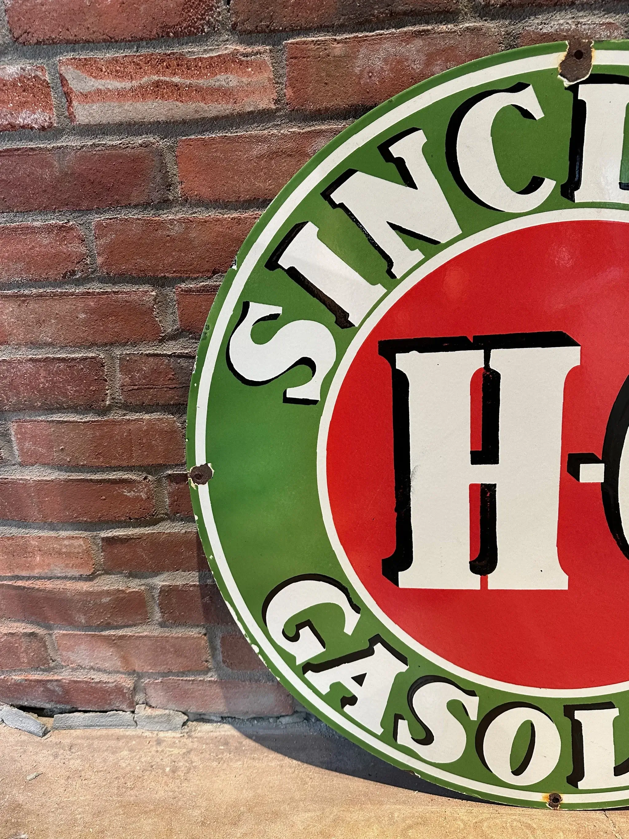 No Reserve Sinclair H-C Gasoline Porcelain Style Sign | PCARMARKET