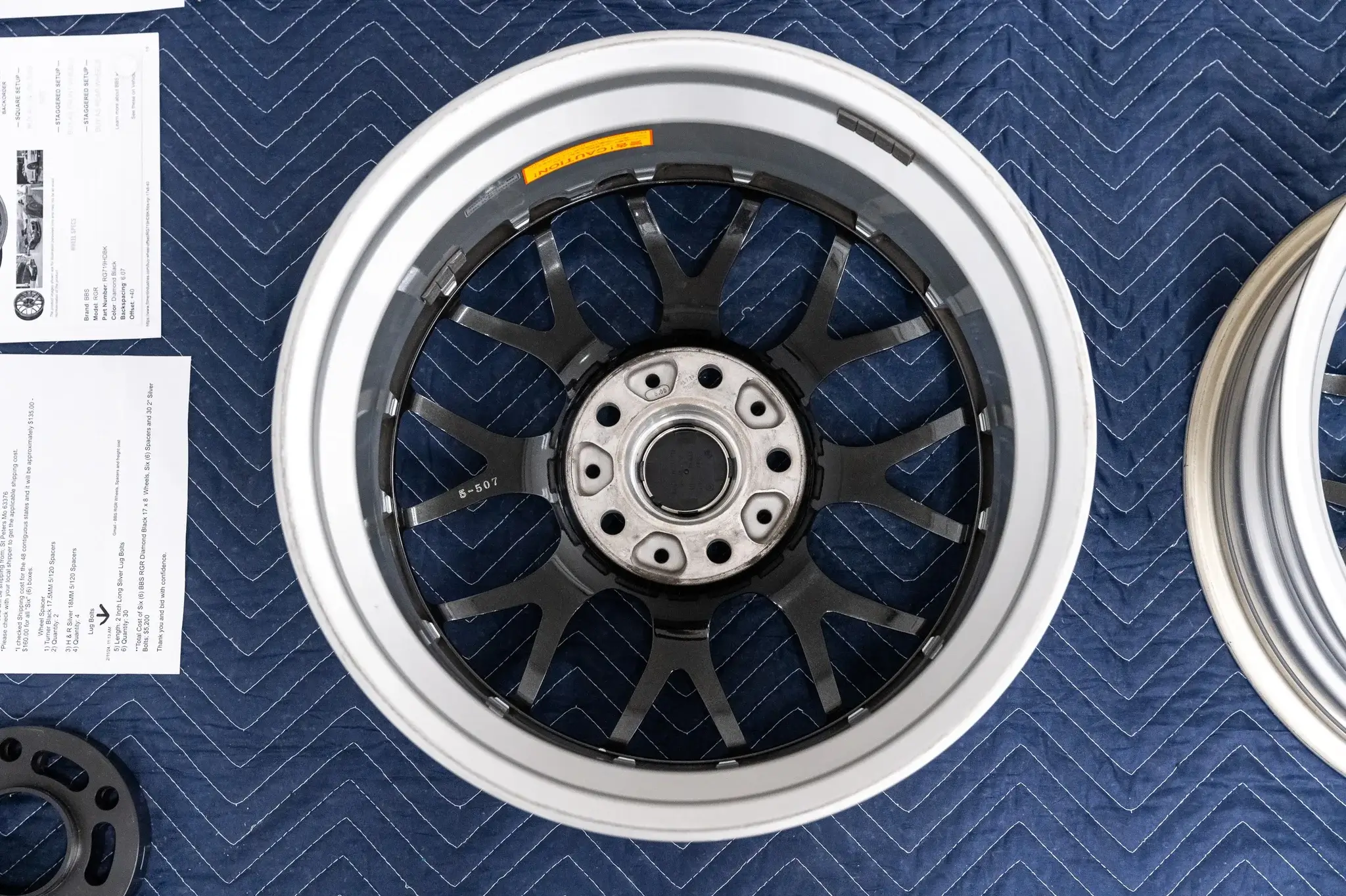 MP: Set of Six 17” x 8” BBS RG-R Wheels | PCARMARKET