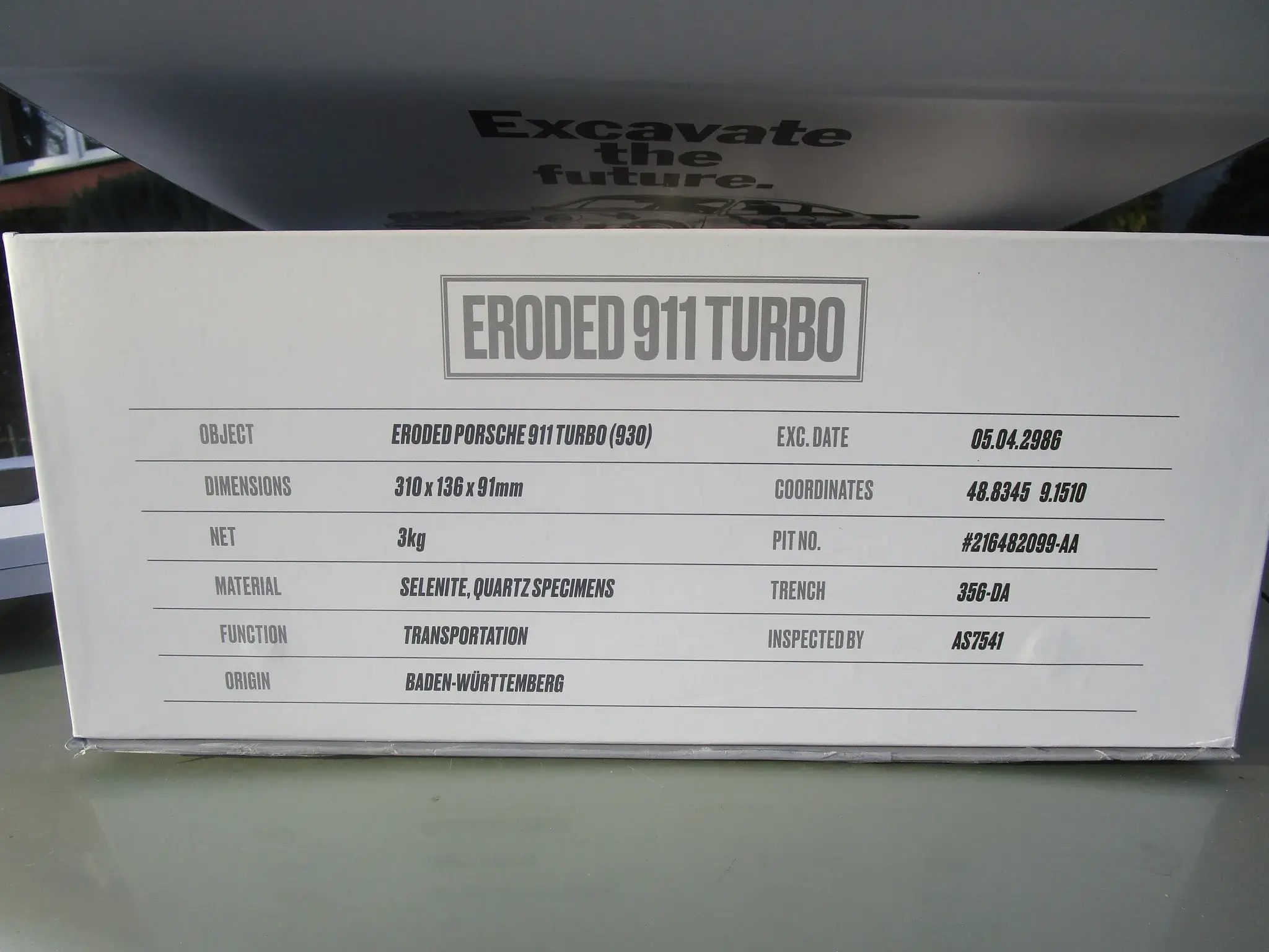 No Reserve Daniel Arsham Eroded Porsche 911 Turbo Grey #239/500